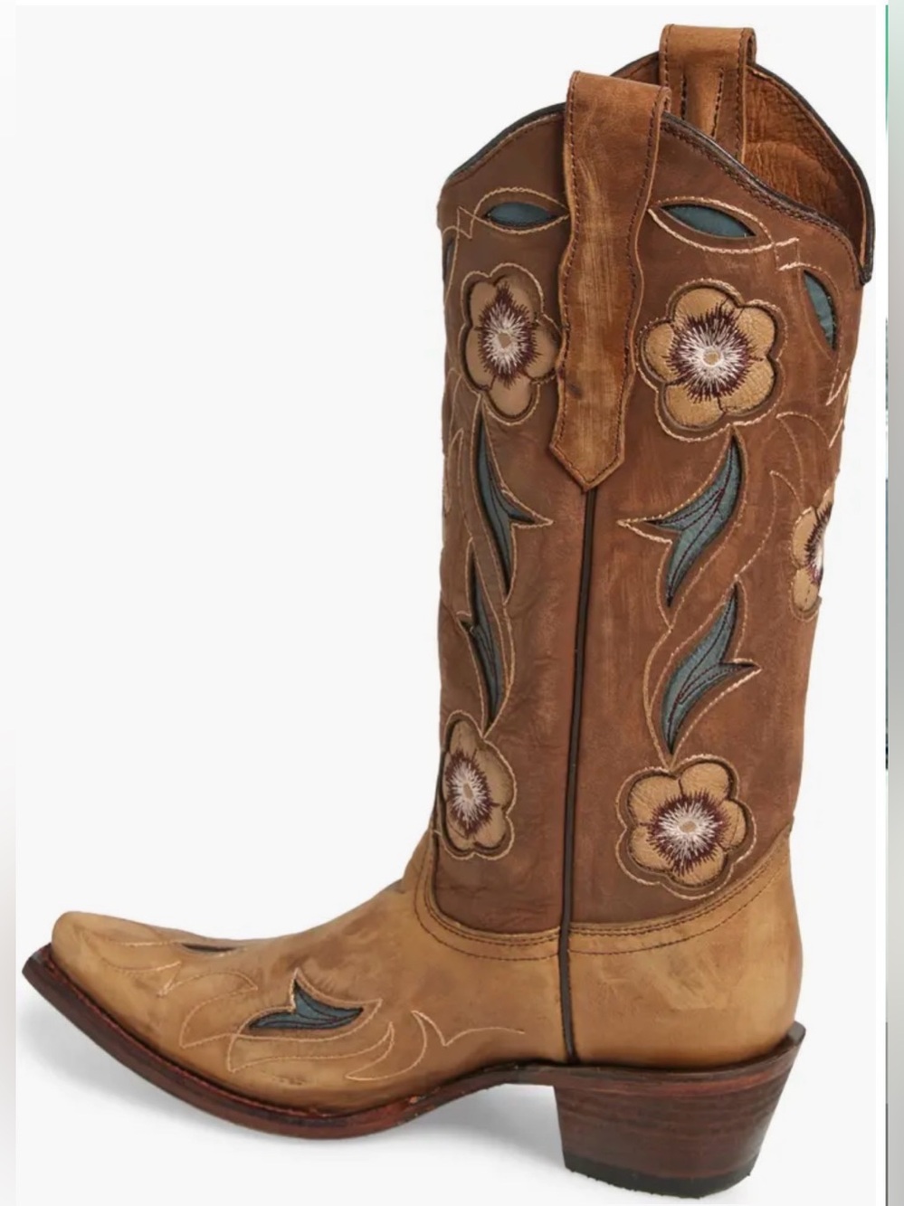 Circle G Corral Floral Embroidery Boots US 9 $180 - Picture 9 of 9